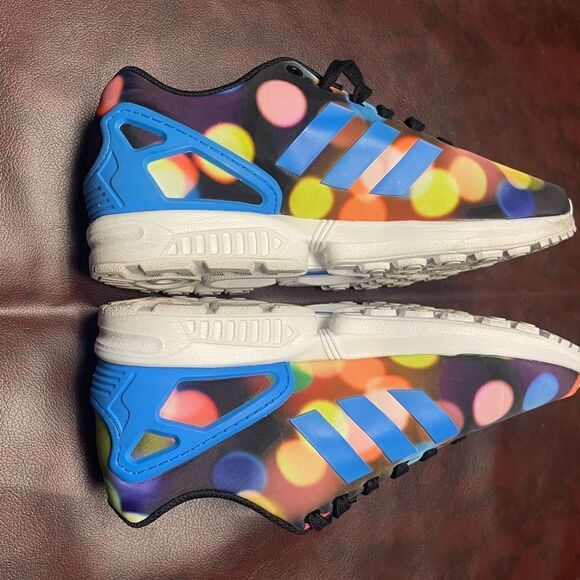 Adidas Originals ZX Flux bright lights sneakers tennis shoes, size 8 1/2 - Picture 5 of 14